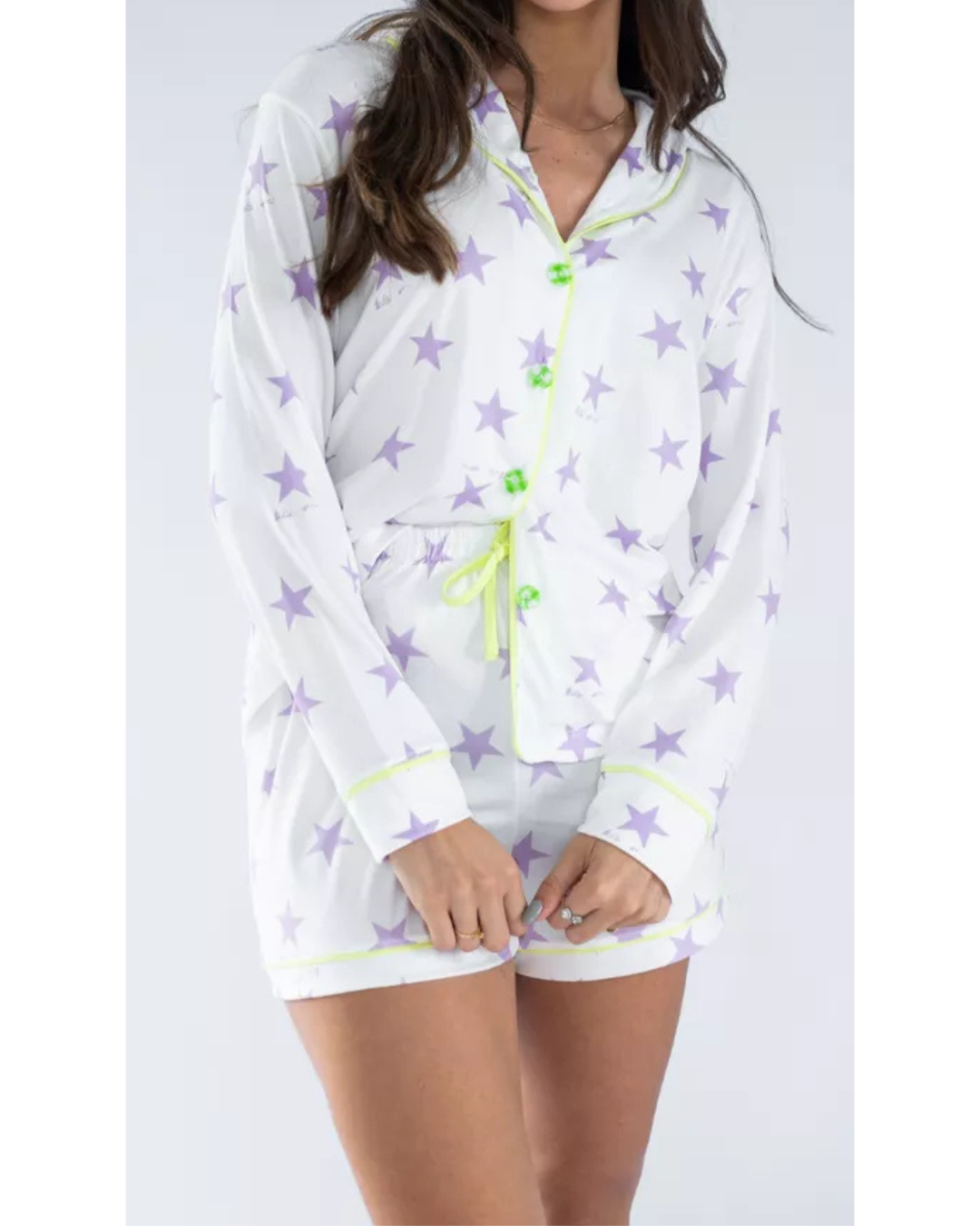 Pijama Feminino Americano Meia Estação Gabi Estrelas