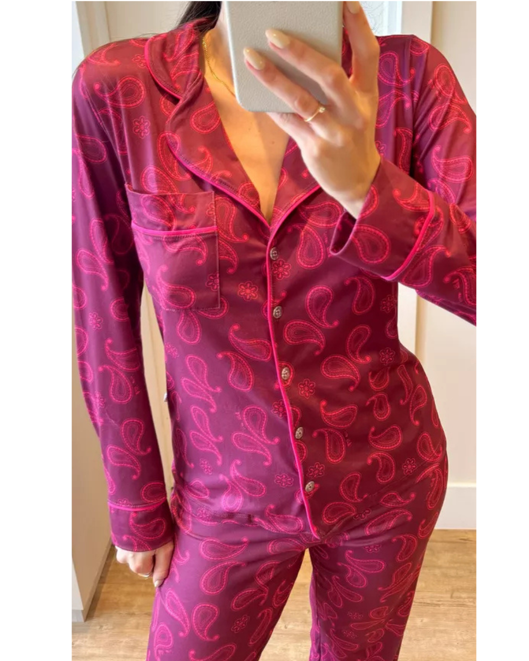 Pijama Feminino Americano Longo Paisley