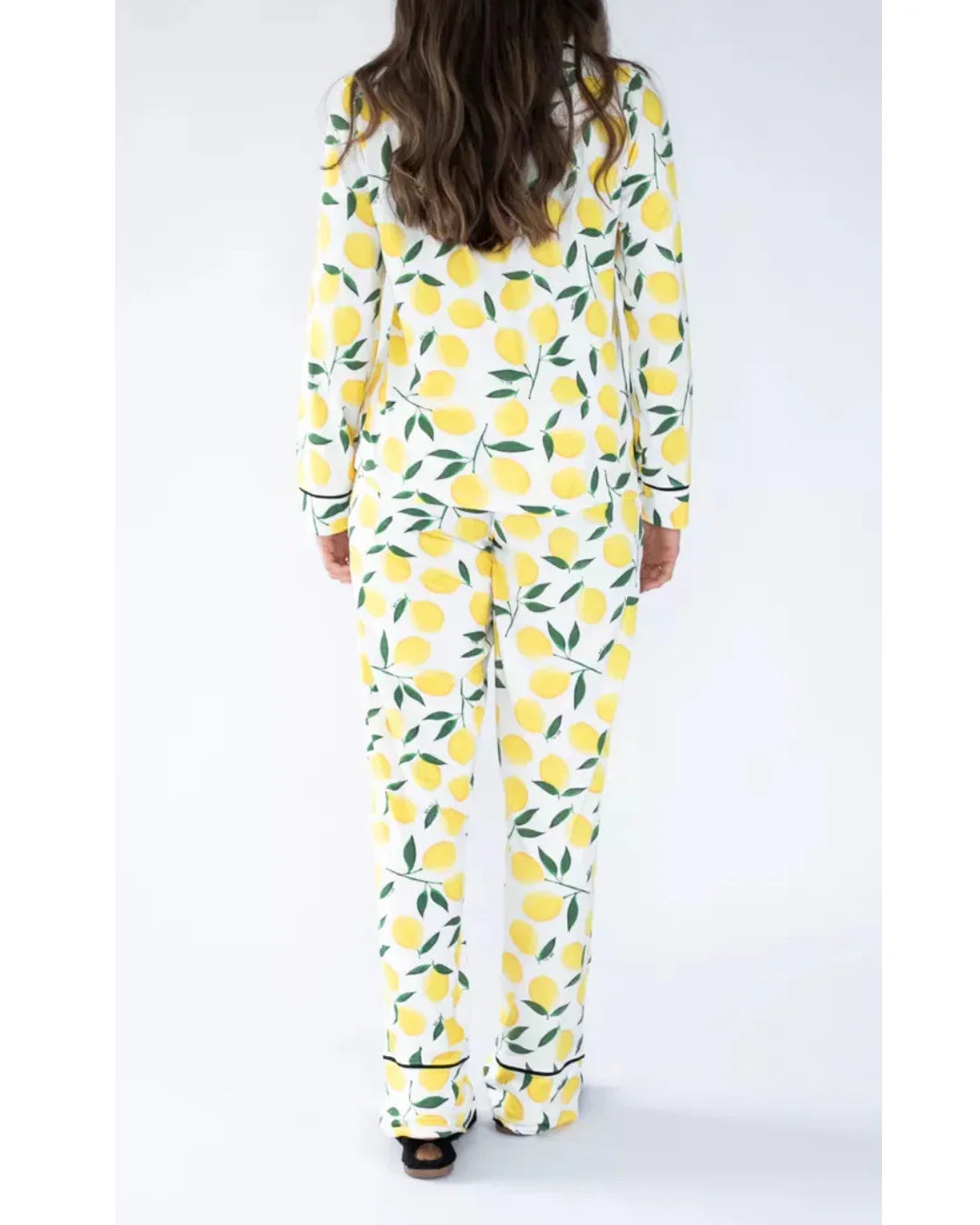 Pijama Feminino Americano Longo Aléxia Limão Siciliano