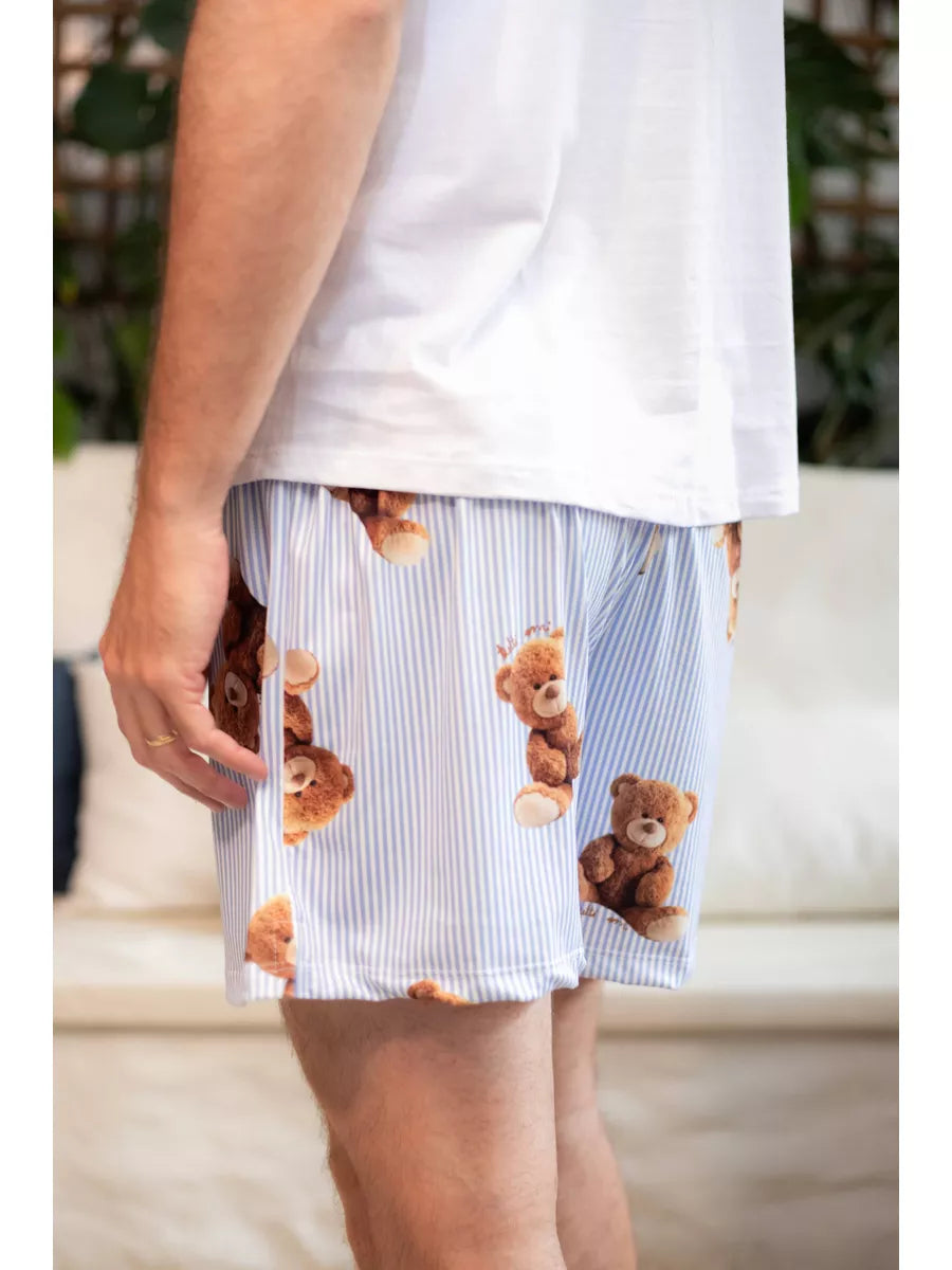 Pijama Masculino Curto New Bear Ursos