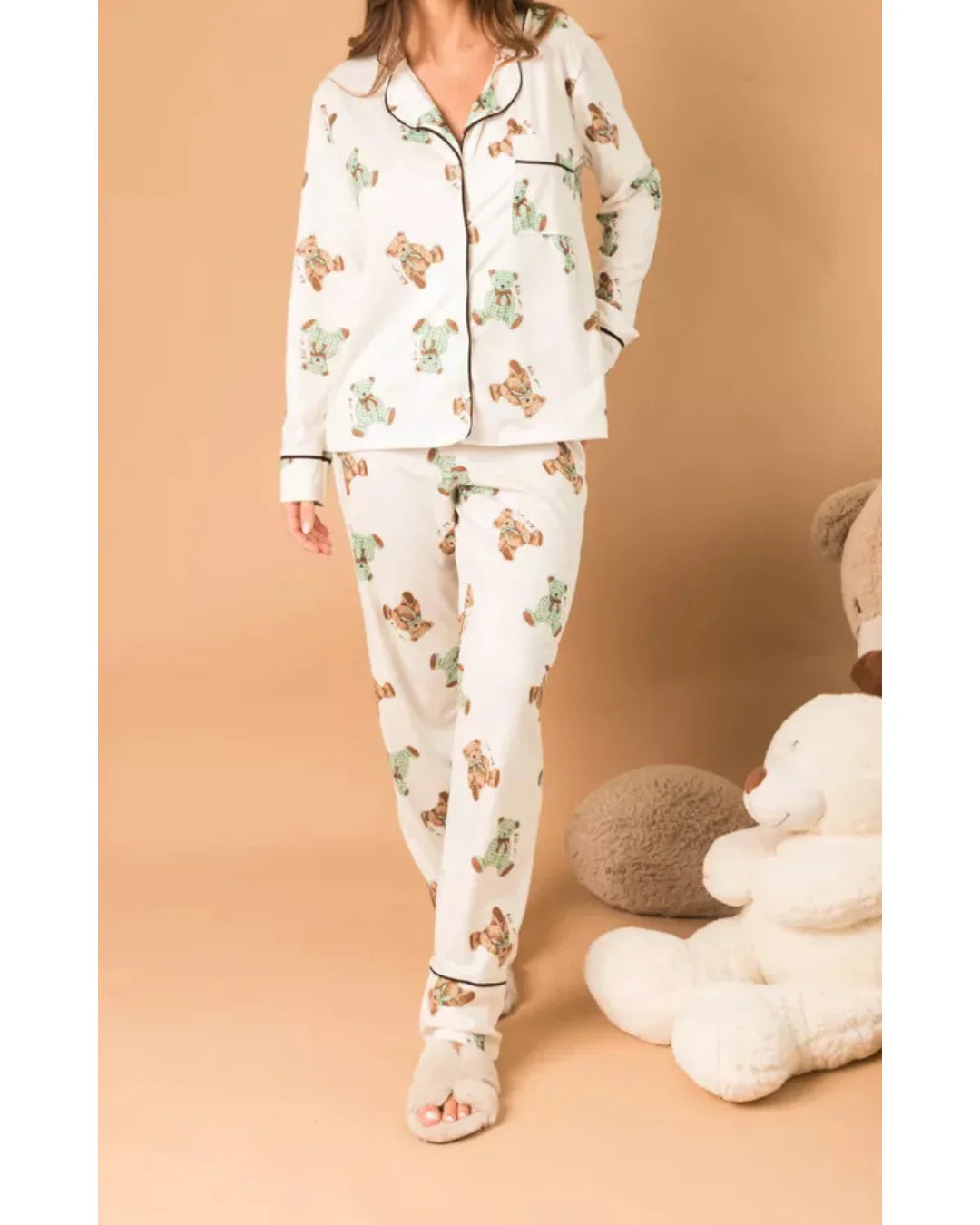 Pijama Feminino Americano Longo Ursos