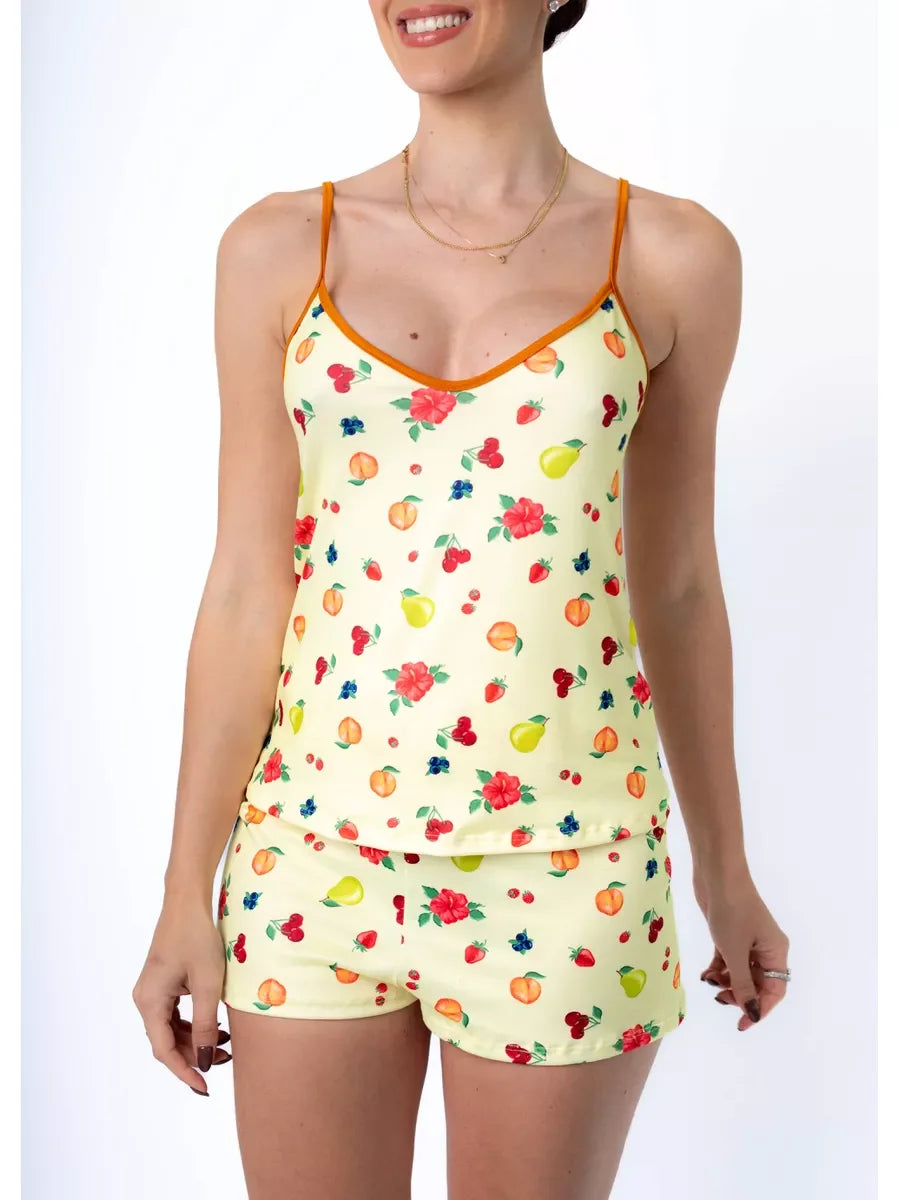 Pijama Curto Alcinha Frutinhas